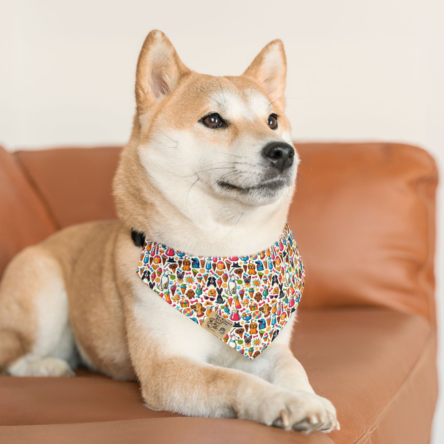 Colorful Pet Bandana Collar, Dog Fashion Accessories, Cute Dog Gift, Seasonal Pet Wear, summer dog bandana
