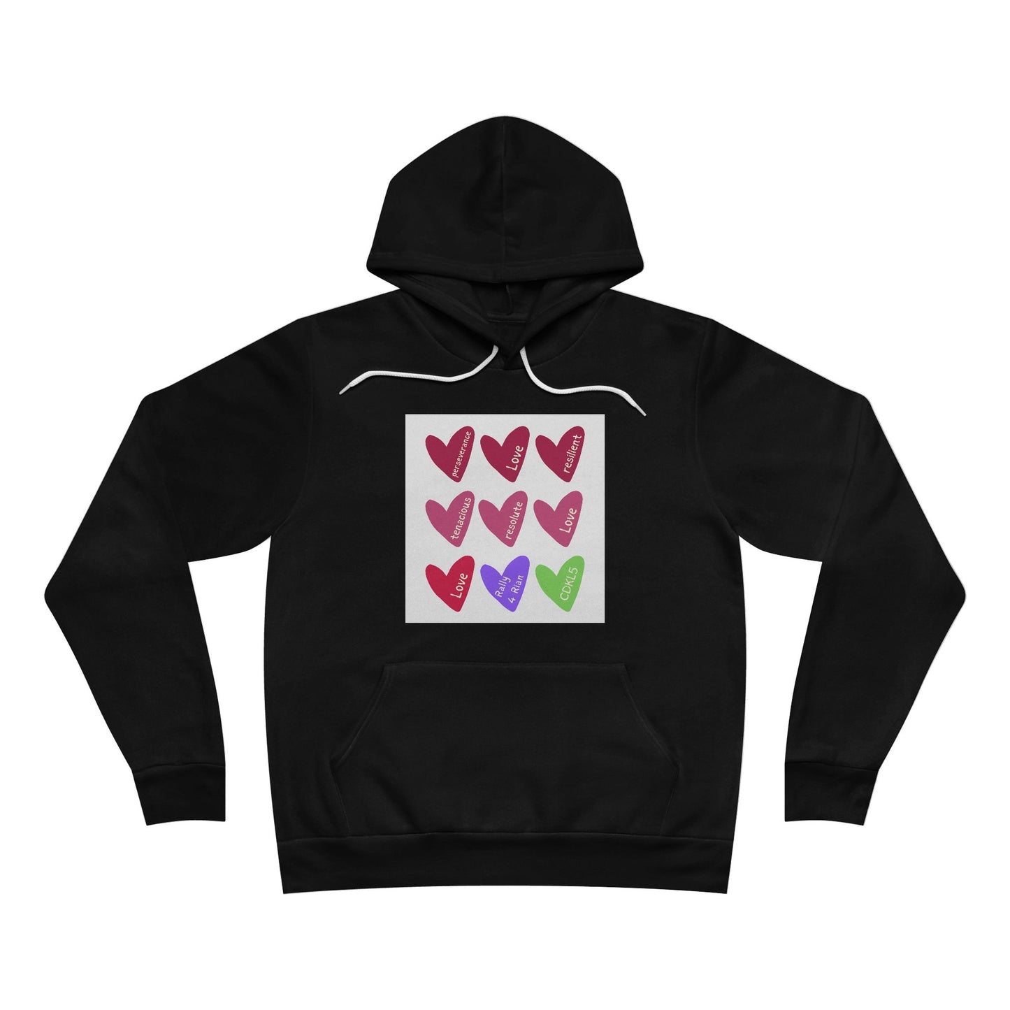 Colorful Heart Print Unisex Hoodie - Cozy Pullover super soft sweatshirt for RALLY 4 RIAN!