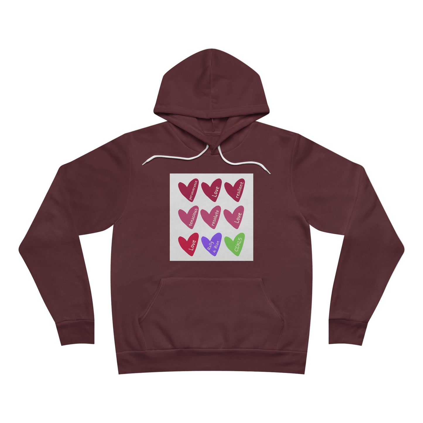 Colorful Heart Print Unisex Hoodie - Cozy Pullover super soft sweatshirt for RALLY 4 RIAN!