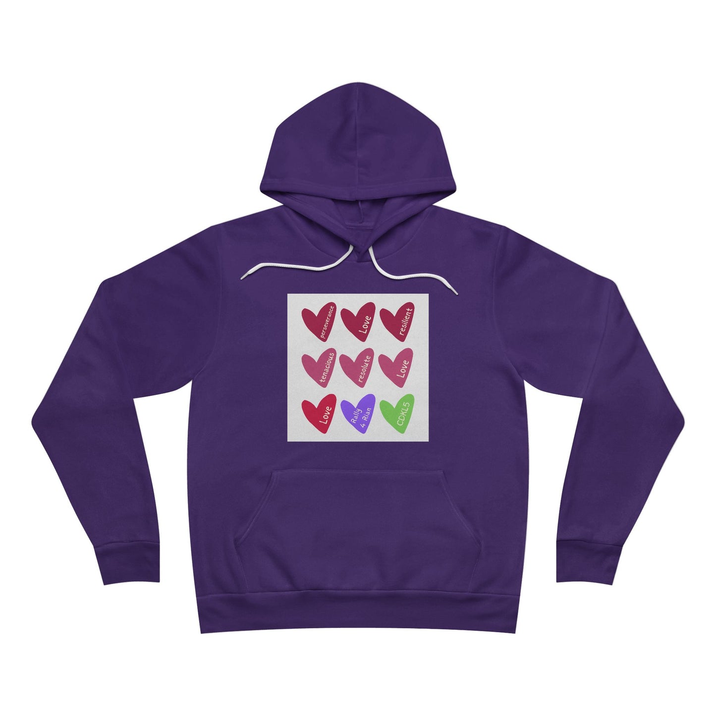 Colorful Heart Print Unisex Hoodie - Cozy Pullover super soft sweatshirt for RALLY 4 RIAN!