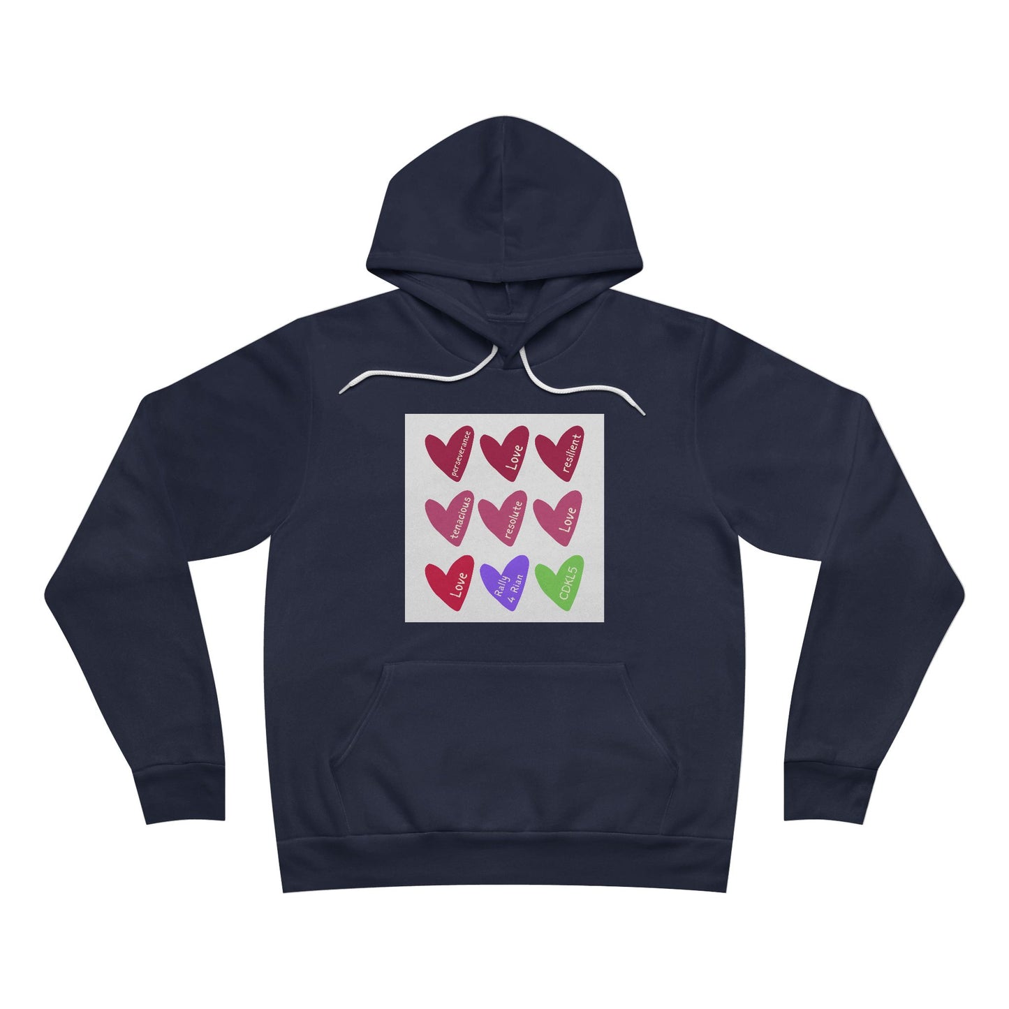Colorful Heart Print Unisex Hoodie - Cozy Pullover super soft sweatshirt for RALLY 4 RIAN!