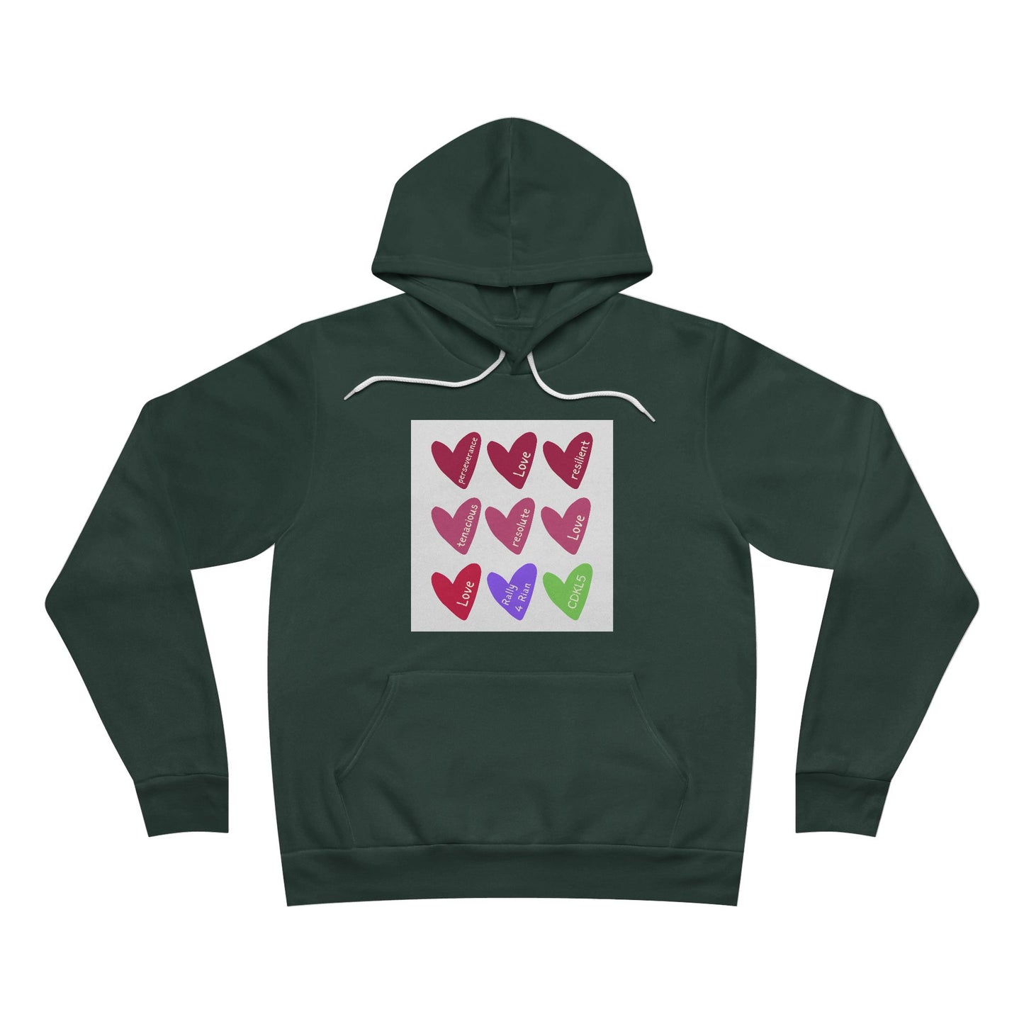 Colorful Heart Print Unisex Hoodie - Cozy Pullover super soft sweatshirt for RALLY 4 RIAN!