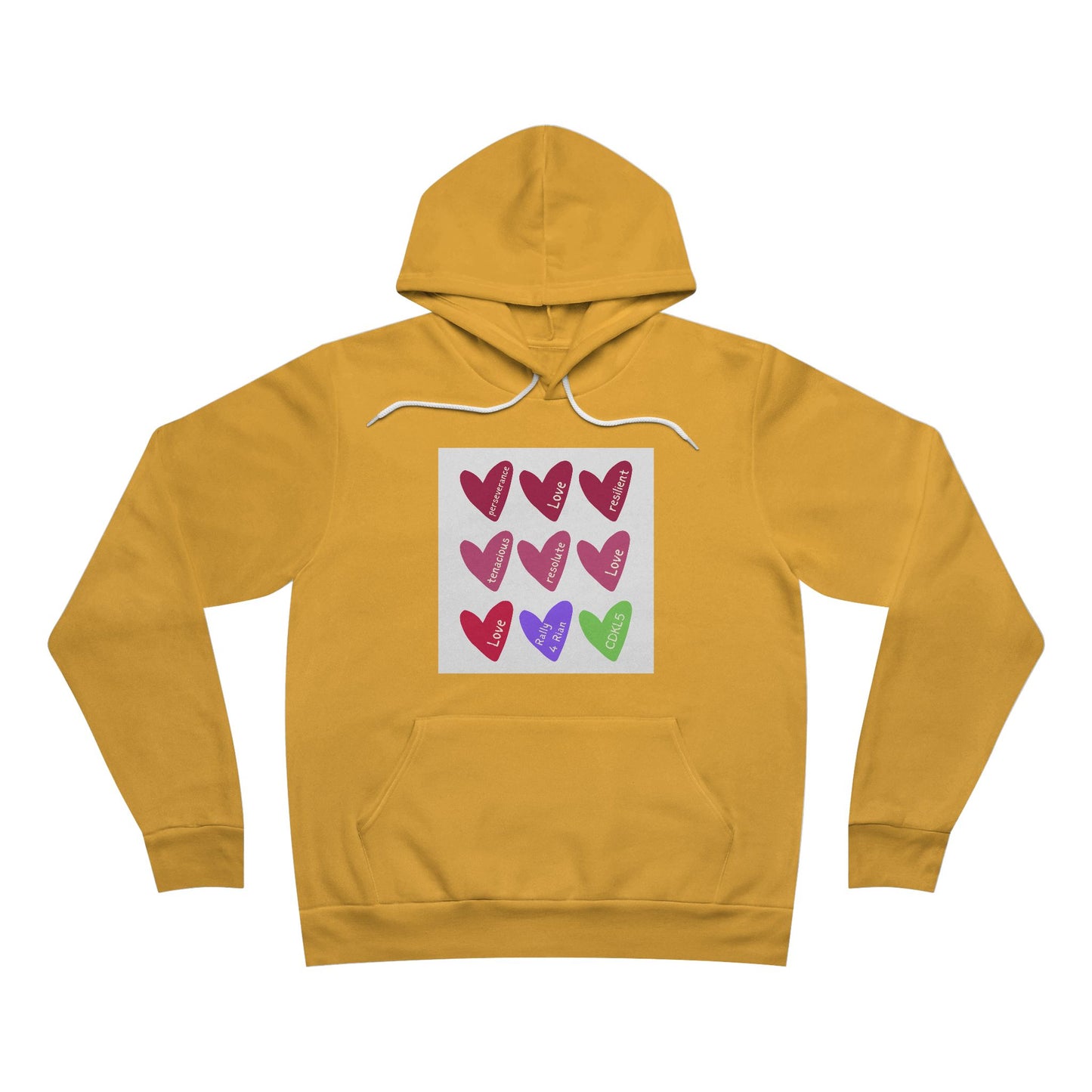 Colorful Heart Print Unisex Hoodie - Cozy Pullover super soft sweatshirt for RALLY 4 RIAN!