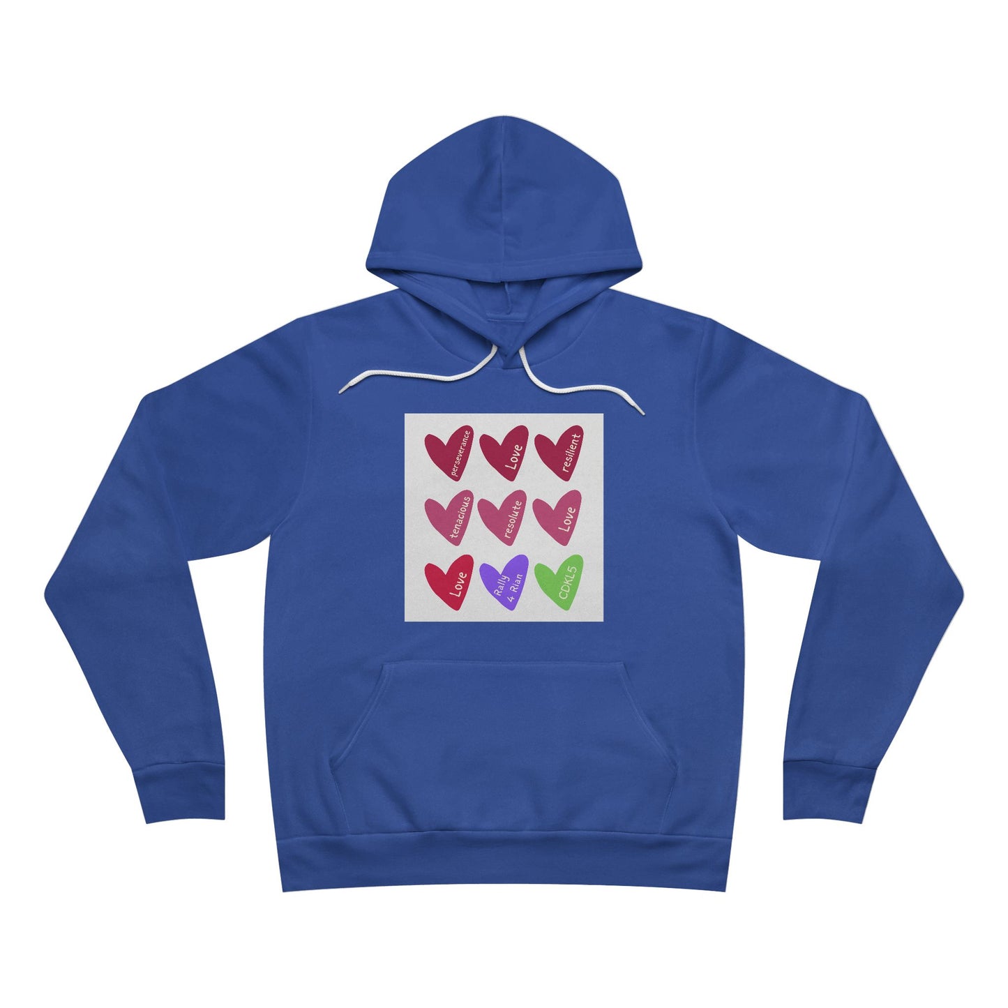 Colorful Heart Print Unisex Hoodie - Cozy Pullover super soft sweatshirt for RALLY 4 RIAN!