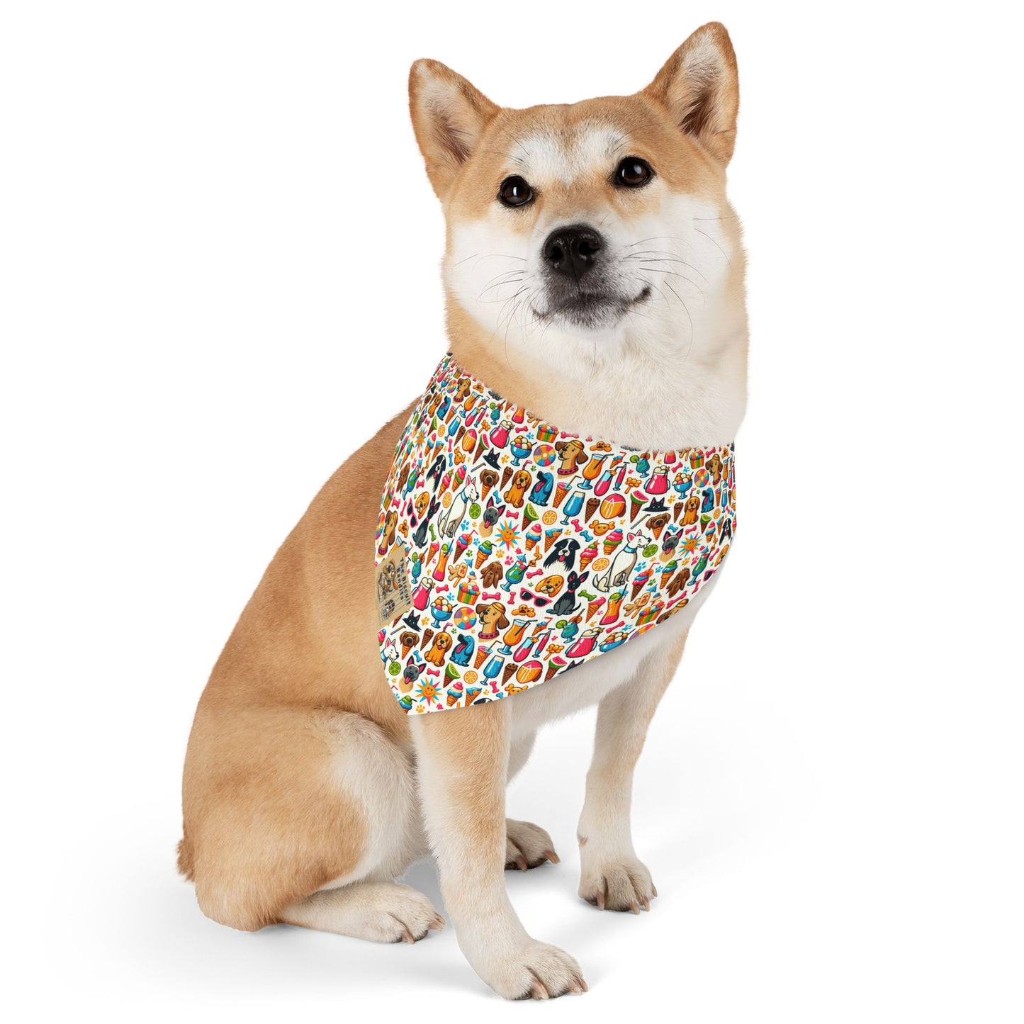Colorful Pet Bandana Collar, Dog Fashion Accessories, Cute Dog Gift, Seasonal Pet Wear, summer dog bandana