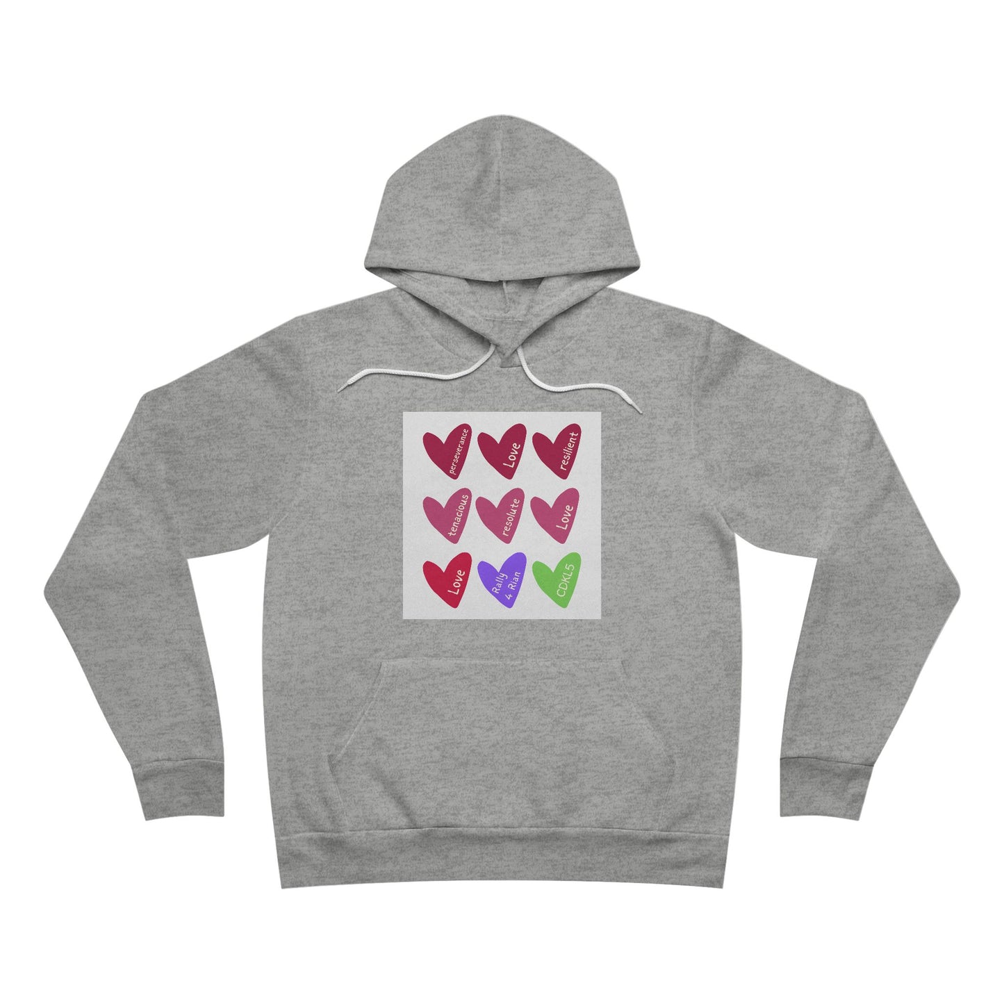Colorful Heart Print Unisex Hoodie - Cozy Pullover super soft sweatshirt for RALLY 4 RIAN!