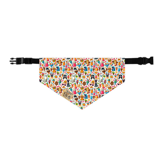 Colorful Pet Bandana Collar, Dog Fashion Accessories, Cute Dog Gift, Seasonal Pet Wear, summer dog bandana