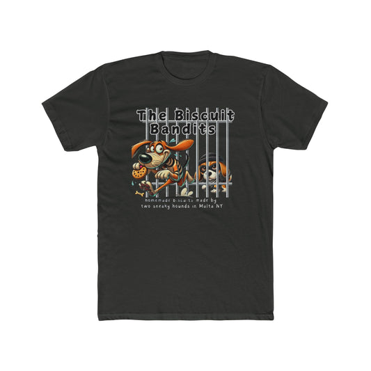 The Biscuit Bandits Unisex Cotton Crew Tee | Fun Graphic Tee, Dog Lover Shirt, Casual Wear, Gift for Pet Owners, Quirky T-Shirt