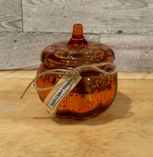 Mercury glass pumpkin jar