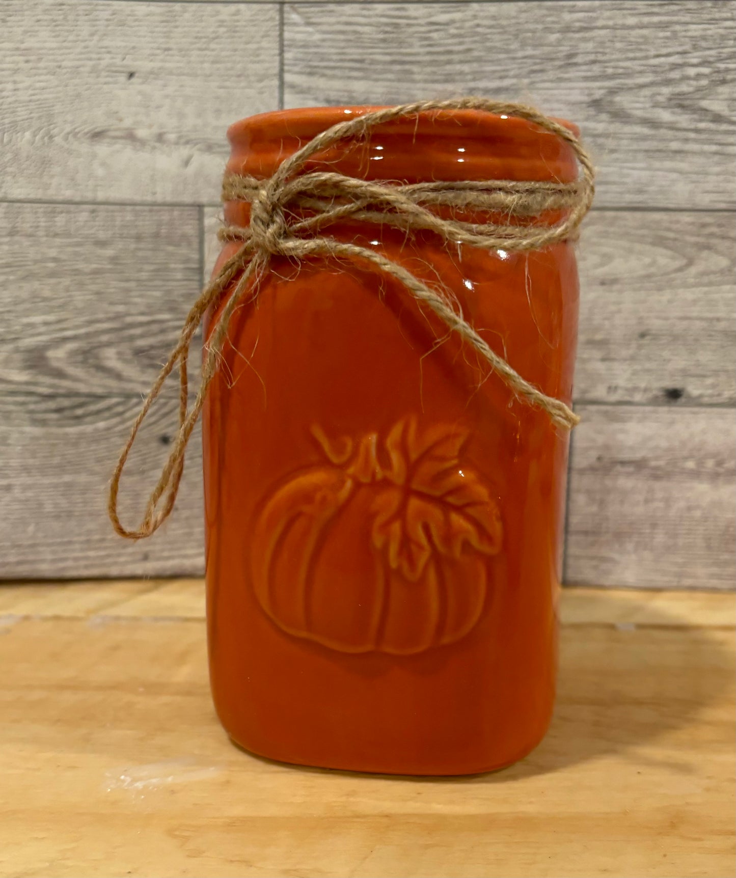 16 oz ceramic Fall Jar