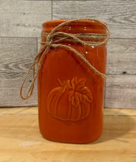 16 oz ceramic Fall Jar