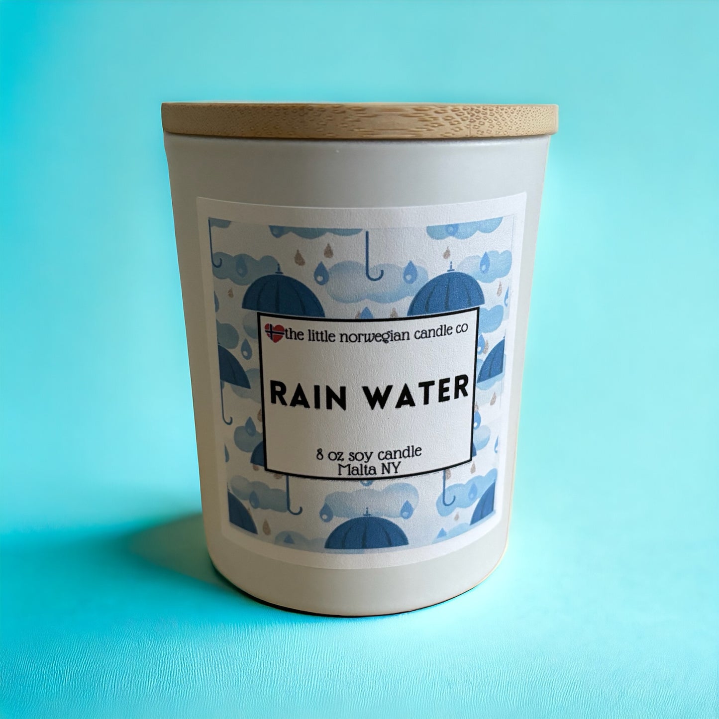 Rain water scented soy candle