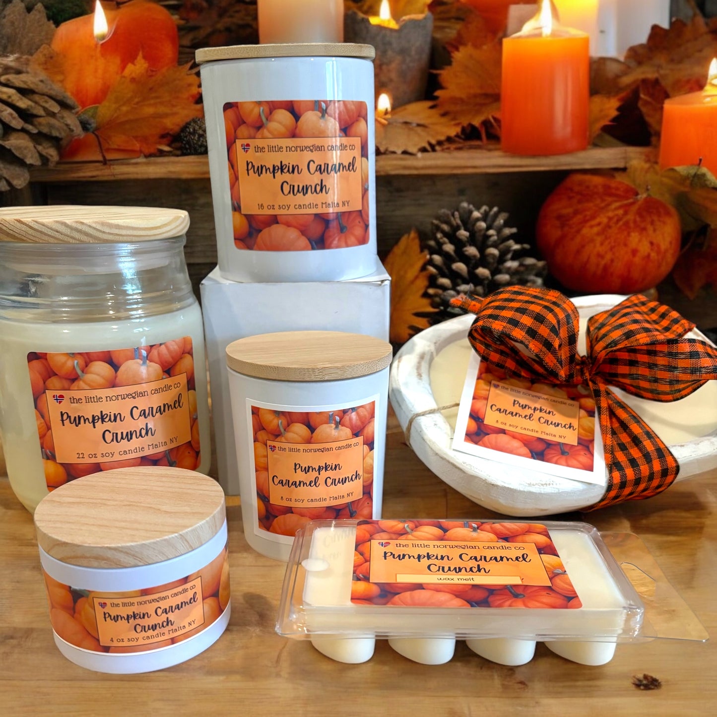 Pumpkin Caramel Crunch scented soy candle