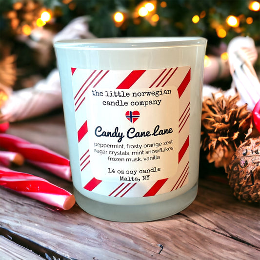 Candy Cane Lane soy candle