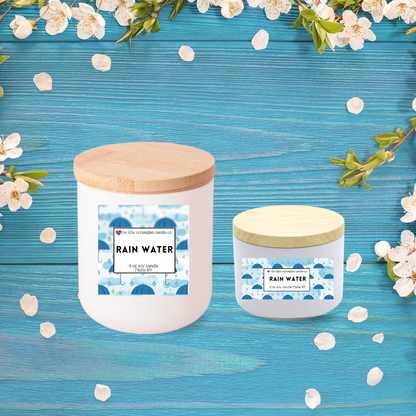 Rain water scented soy candle