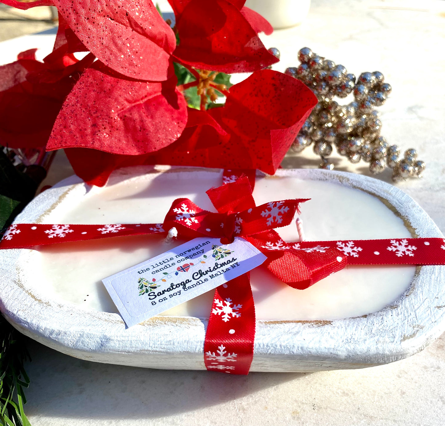 Holiday dough bowl candle