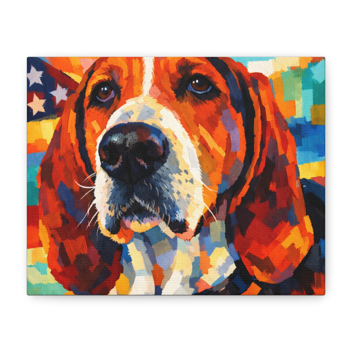 Hound acrylic portrait