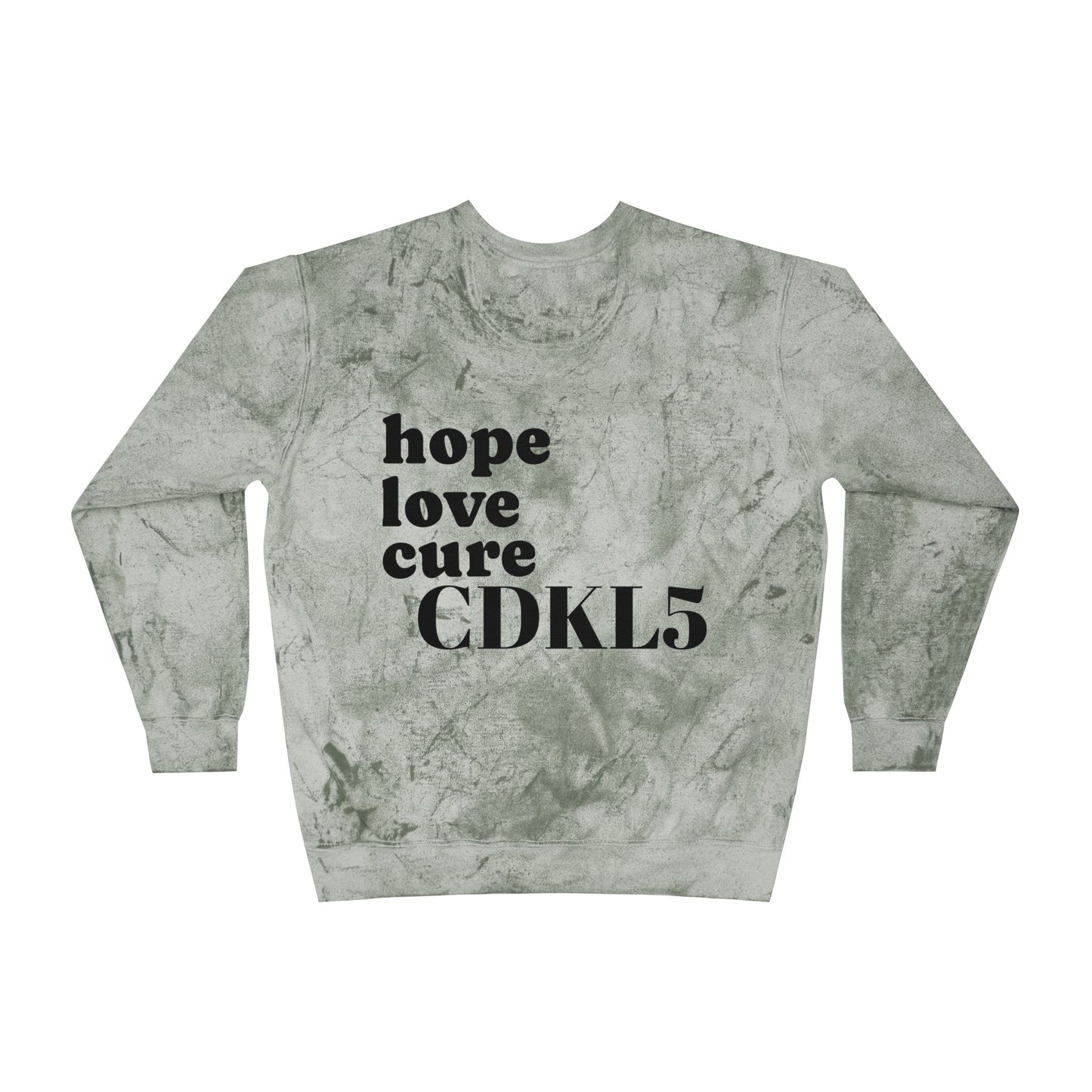 CDKL5 Awareness Tie-Dye Crewneck Sweatshirt — Hope Love Cure Design
