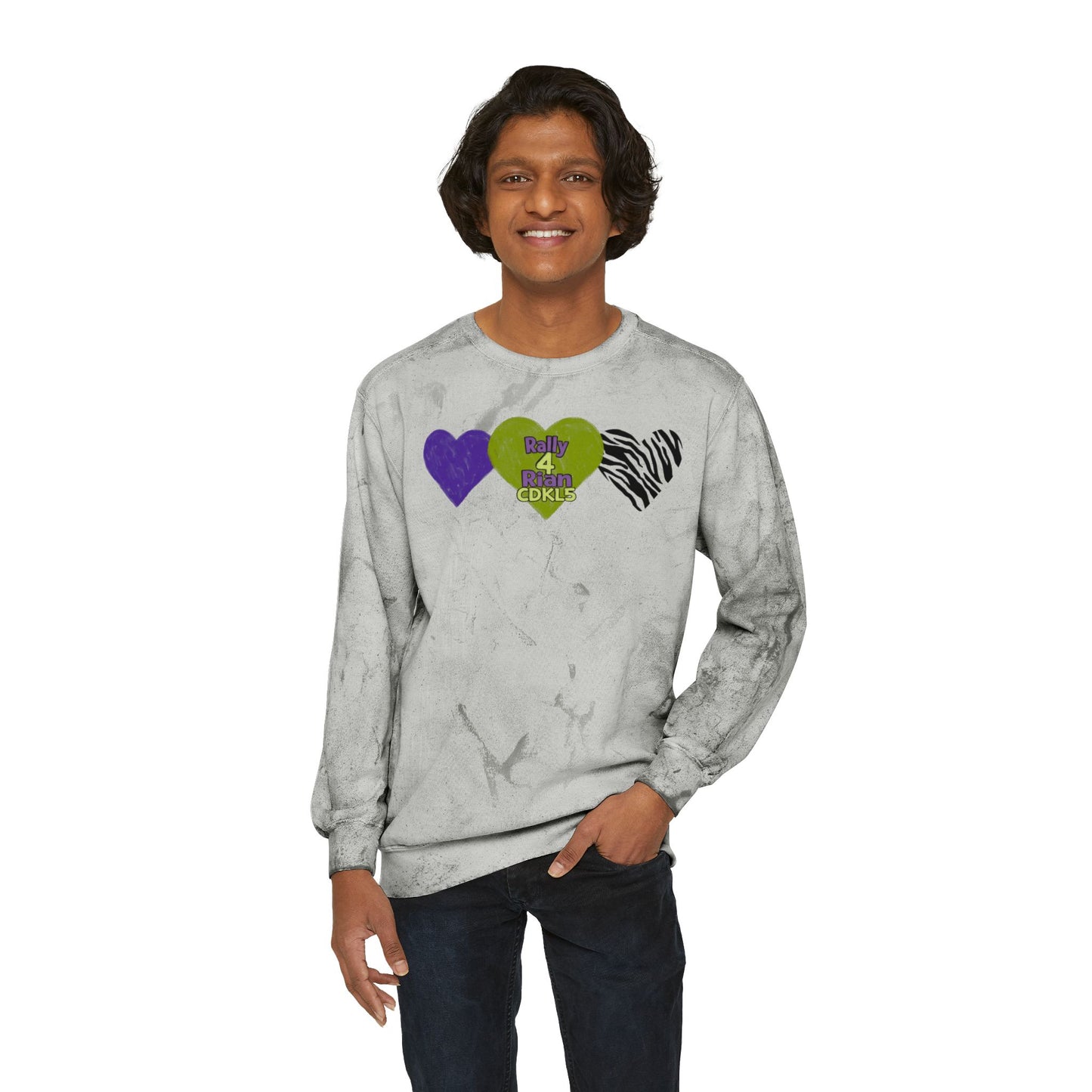 CDKL5 Awareness Tie-Dye Crewneck Sweatshirt — Hope Love Cure Design