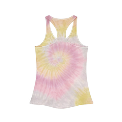 Tie Dye Love Hearts Racerback Tank Top - Perfect for Summer, Festivals, Everyday Wear, Workout, Valentine's Day