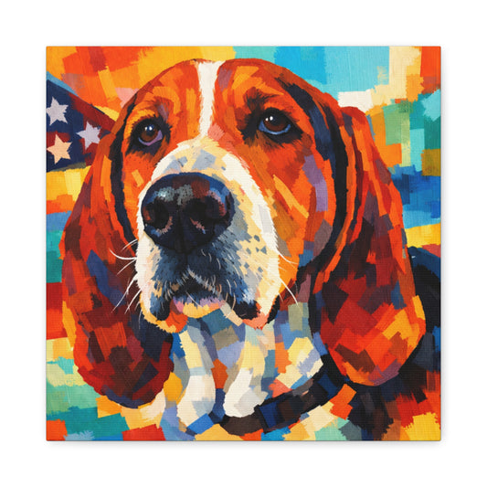 Hound acrylic portrait