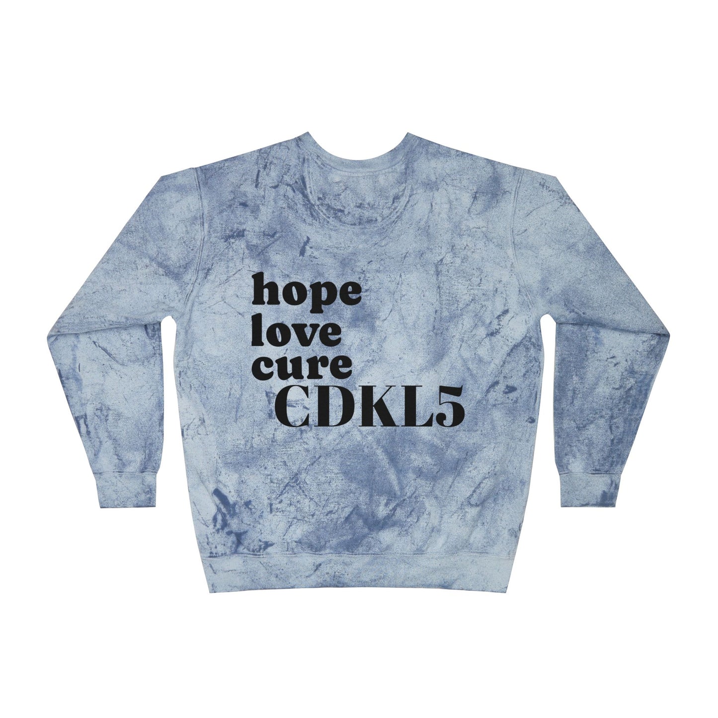 CDKL5 Awareness Tie-Dye Crewneck Sweatshirt — Hope Love Cure Design