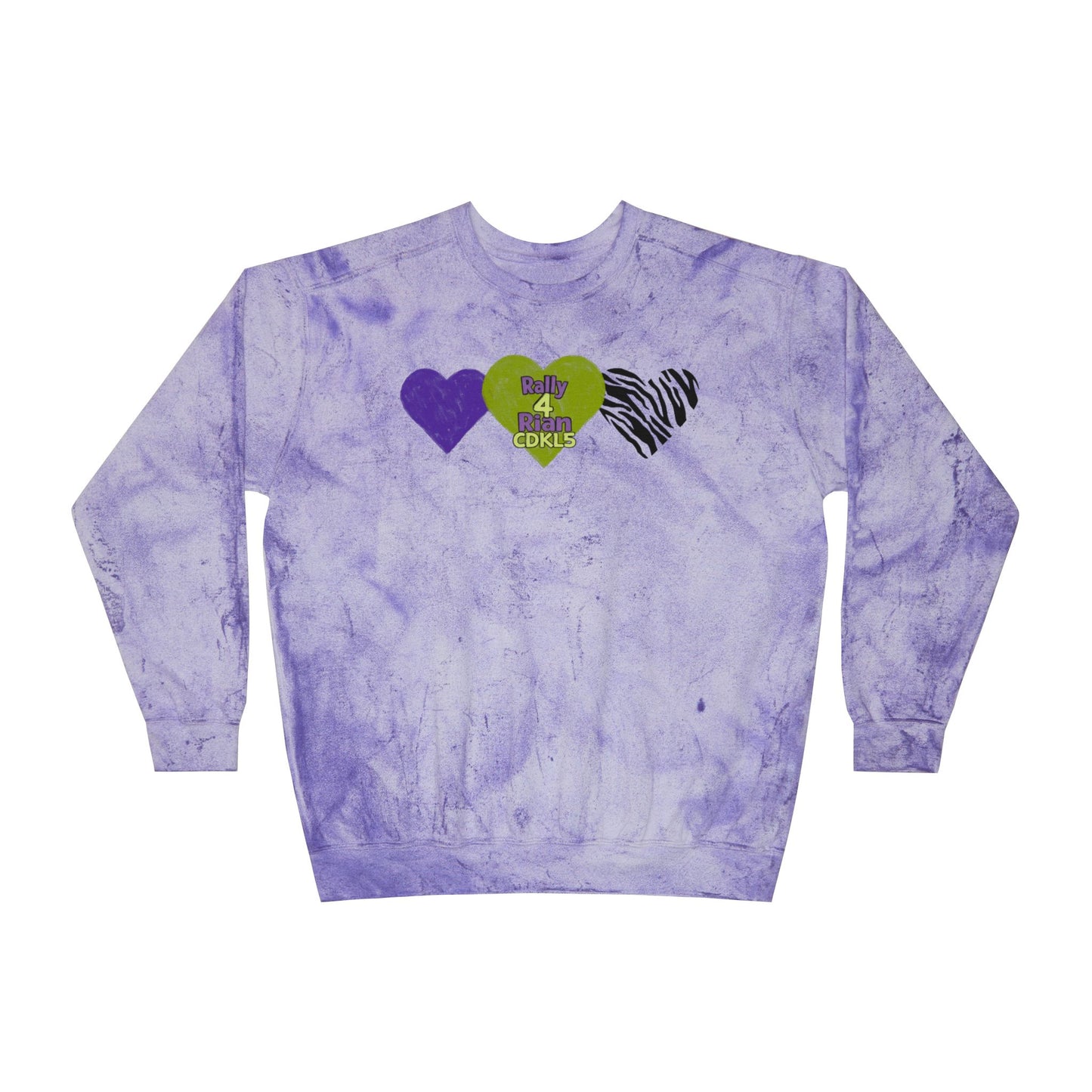 CDKL5 Awareness Tie-Dye Crewneck Sweatshirt — Hope Love Cure Design