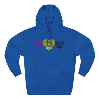 CDKL5 Awareness Hoodie — Hope Love Cure Three-Heart Design