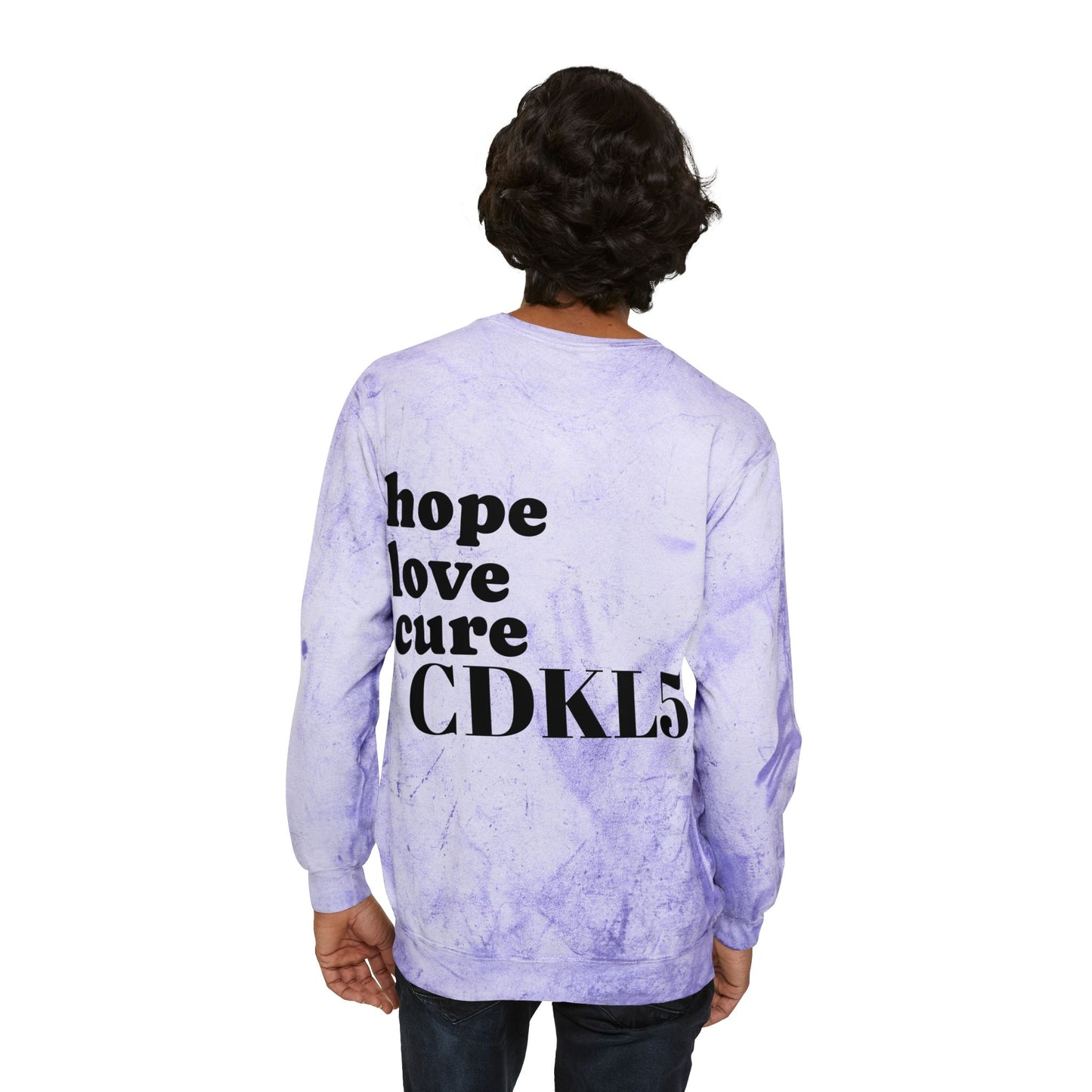 CDKL5 Awareness Tie-Dye Crewneck Sweatshirt — Hope Love Cure Design