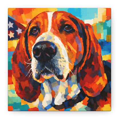 Hound acrylic portrait