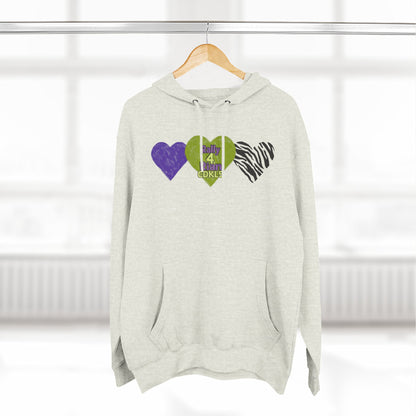 CDKL5 Awareness Hoodie — Hope Love Cure Three-Heart Design