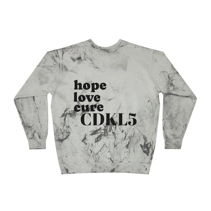 CDKL5 Awareness Tie-Dye Crewneck Sweatshirt — Hope Love Cure Design