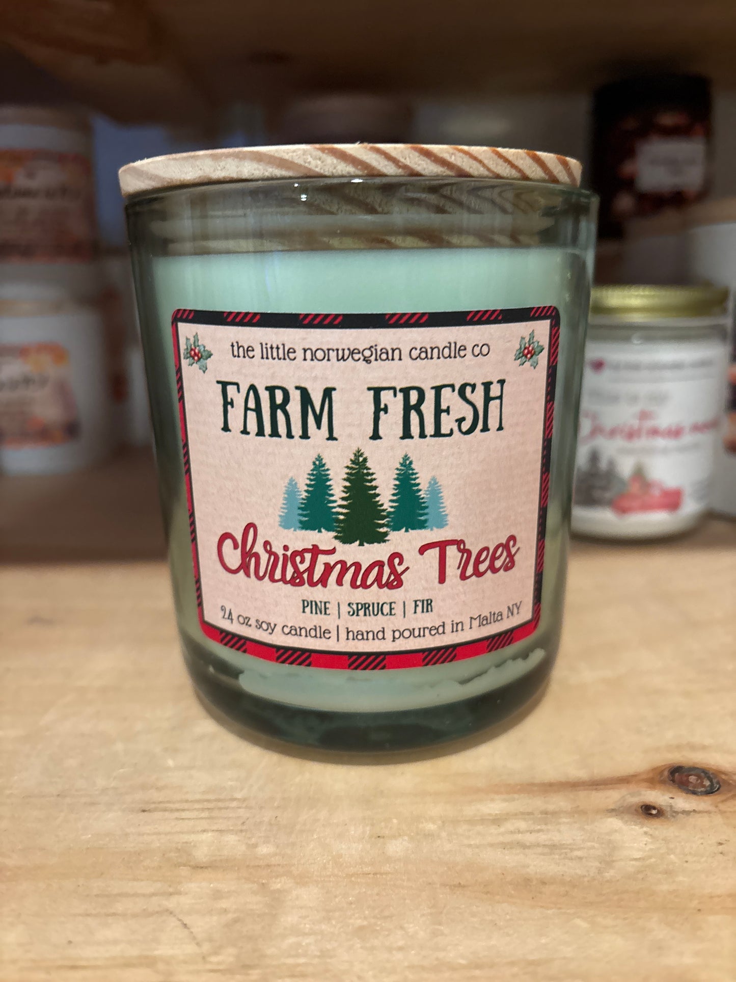 Farm fresh Christmas Trees scented soy candle