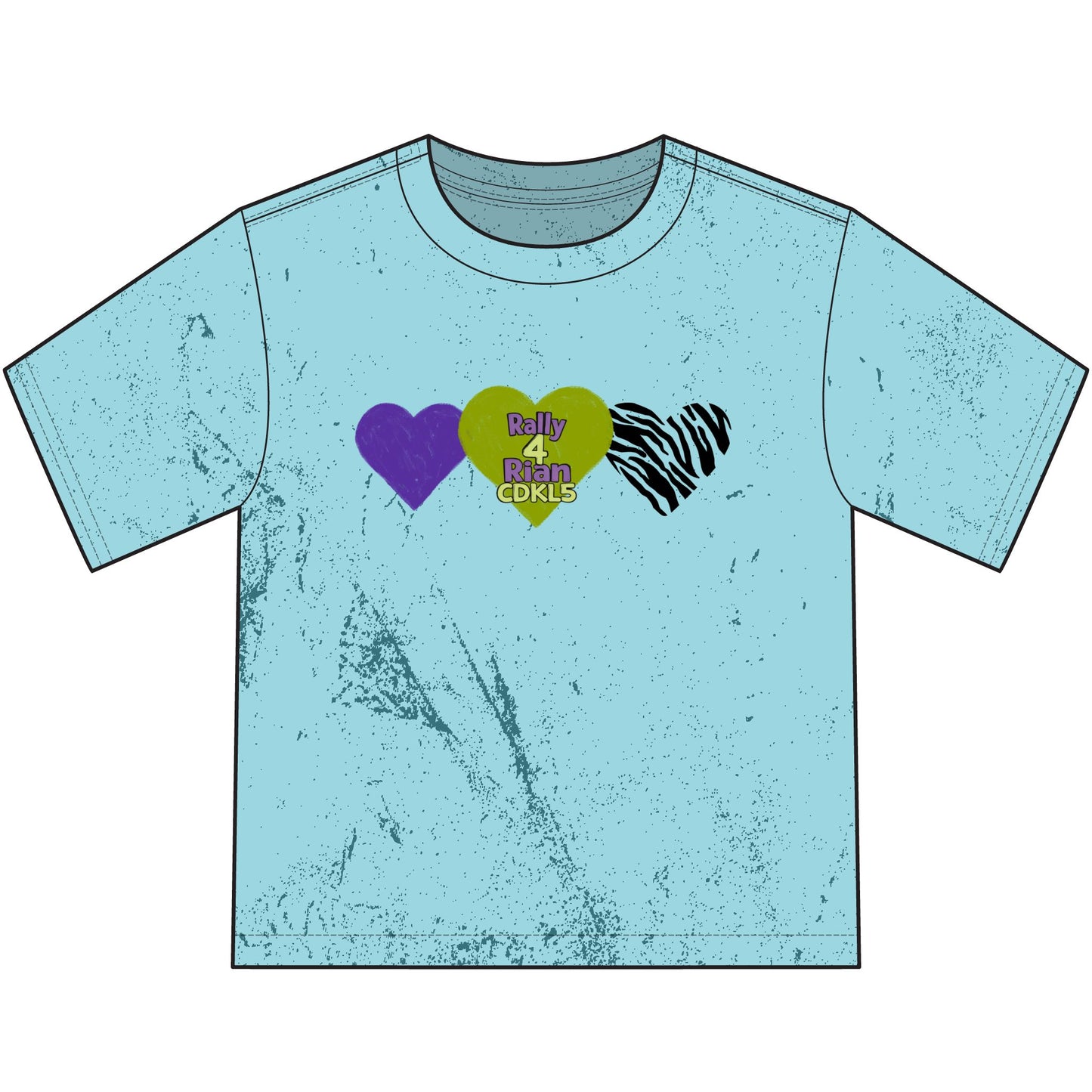 CDKL5 Awareness Youth T-Shirt – Hope Love Cure Heart Design