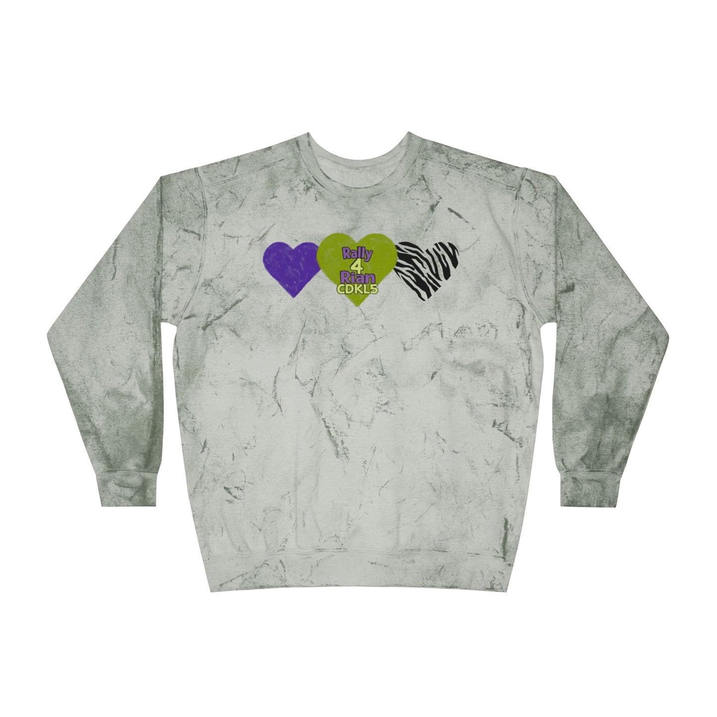 CDKL5 Awareness Tie-Dye Crewneck Sweatshirt — Hope Love Cure Design