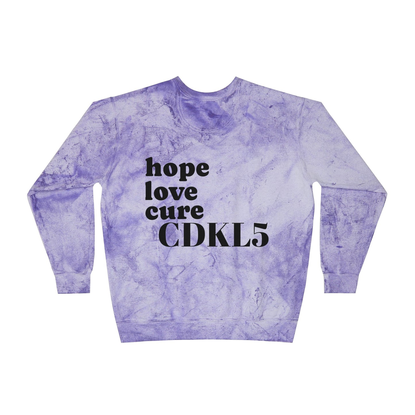 CDKL5 Awareness Tie-Dye Crewneck Sweatshirt — Hope Love Cure Design