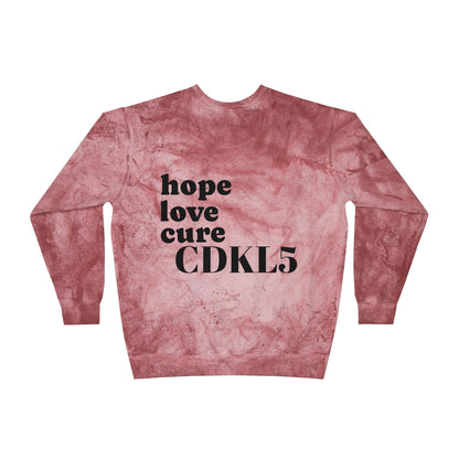 CDKL5 Awareness Tie-Dye Crewneck Sweatshirt — Hope Love Cure Design