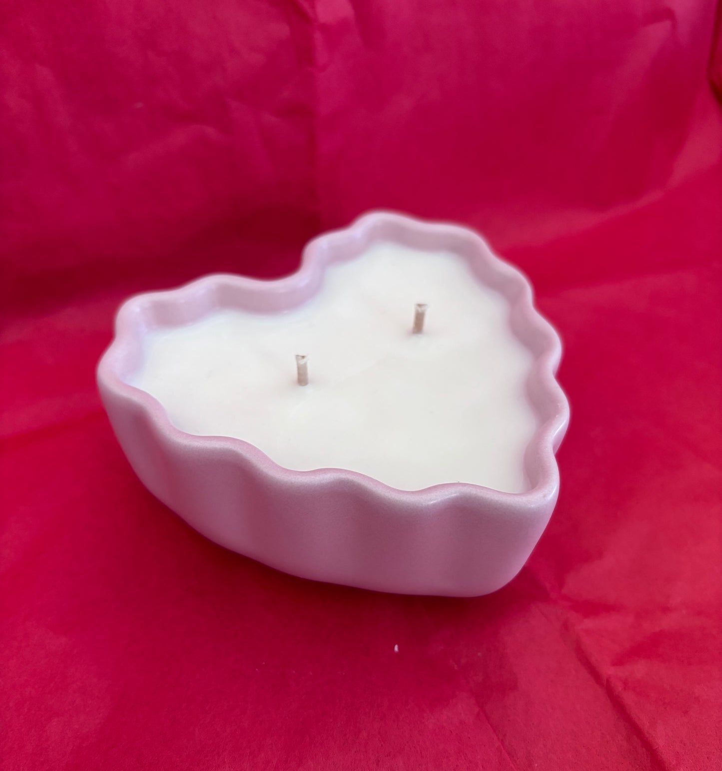 Double wicked heart ramekin.