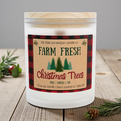Farm fresh Christmas Trees scented soy candle