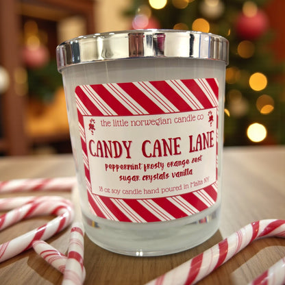 Candy Cane Lane soy candle