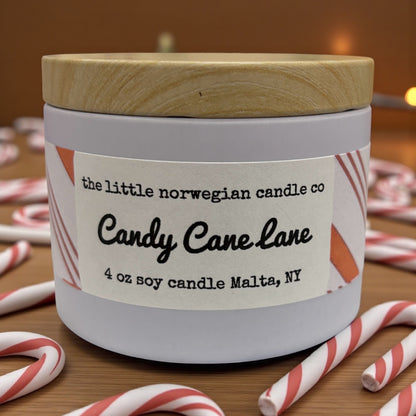 Candy Cane Lane soy candle