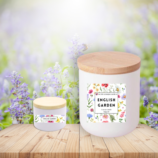 English Garden scented soy candle